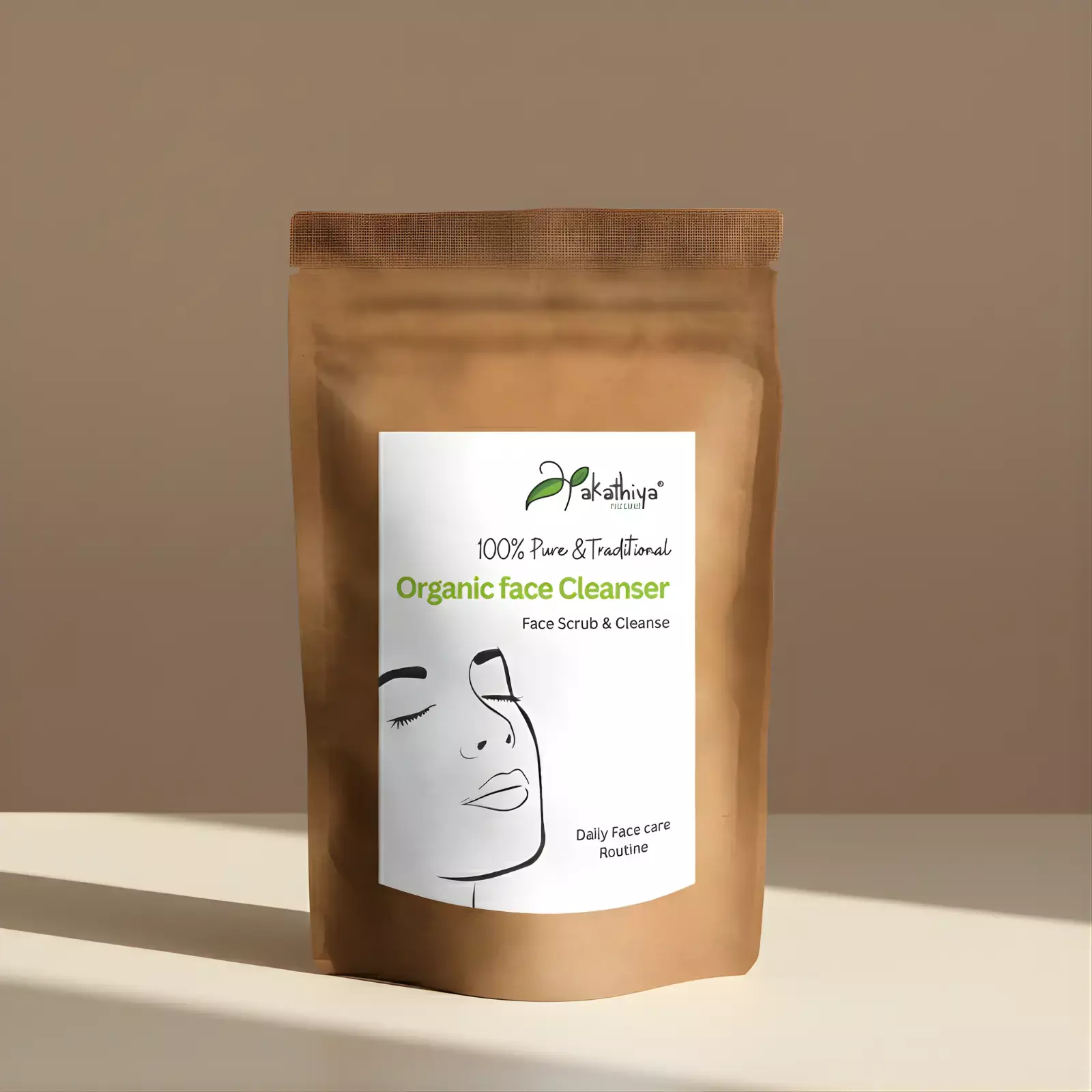 Natural powder cleanser that removes impurities without drying the skin Natural powder cleanser that removes impurities without drying the skin